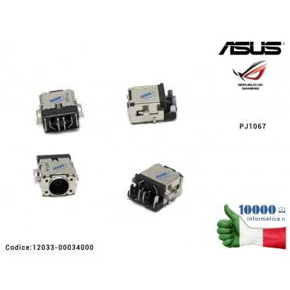 12033-00034000 Connettore DC Power Jack PJ1067 ASUS ROG Strix SCAR GL503V GL503VS GL702ZC 12033-00033600 12033-00034000