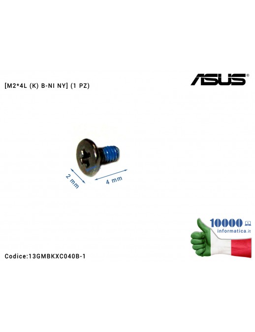 Vite di Fissaggio Notebook [M2*4L (K) B-NI NY] (1 PZ) ASUS UX303L UX303LA UX303LB UX303LN TP550LA