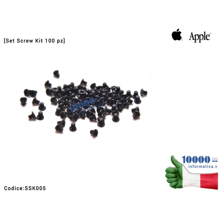 Viti Alloggiamento Tastiera Apple Macbook A1398 A1502 A1425 A1369 A1370 100 PCS Viti Tastiera APPLE MacBook A1398 A1502 A1425 A1