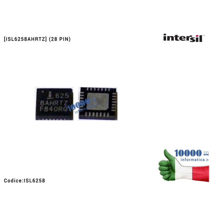 IC Chip INTERSIL ISL6258AHRTZ 625 8 AHRTZ MacBook Pro 13 A1278 A1342 15 A1286 (28 PIN) VDC REGOLATORE SMBus Interface QFN ISL6258AHRTZ 6258AHRTZ Narrow VDC Regulator/Charger