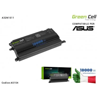 AS154 Batteria A32N1511 Green Cell Compatibile per ASUS ROG G752VL G752VM G752VT [11,25V 65Wh 5800mAh]