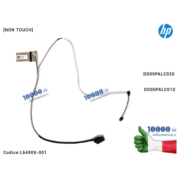 Cavo Flat LCD HP 14-DQ 14S-DQ [NON TOUCH] TPN-Q242 14S-FR 14S-FQ 14S-DQ1015NL 14-DQ1038WM DD00PALC020 DD00PALC010