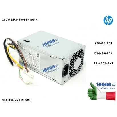 796349-001 Alimentatore HP 200W PSU ProDesk 600 705 800 G2 Power Supply DPS-200PB-196 A 796349-001 796419-001 D14-200P1A PS-4...