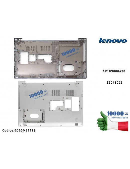 5CB0M31178 Bottom Case Scocca Inferiore LENOVO IdeaPad 310-15 510-15 510-15IKB 510-15ISK 310-15ISK 310-15ABR [SILVER] AP10S00...