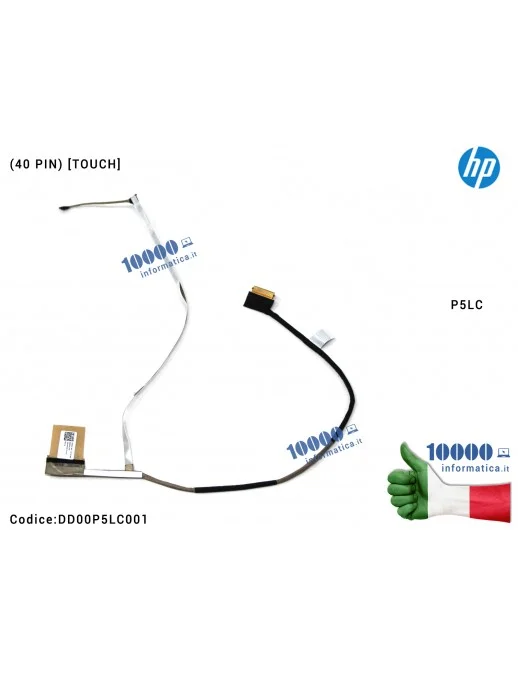 DD00P5LC001 Cavo Flat LCD HP 15-DY 15S-FQ 15-EF 15S-EQ TPN-Q230 (40 PIN) [per TOUCH SCREEN] DD00P5LC001