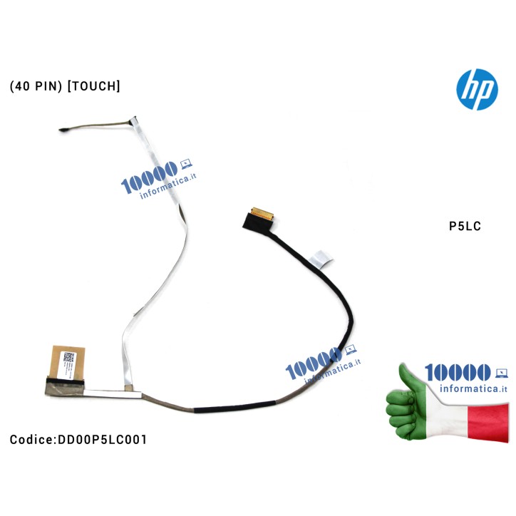 Cavo Flat LCD HP 15-DY 15S-FQ 15-EF 15S-EQ TPN-Q230 (40 PIN) [per TOUCH SCREEN] DD00P5LC001