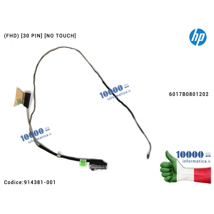 Cavo Flat LCD HP EliteBook 840 G4 845 G4 (FHD) [30 PIN] [NO TOUCH] 6017B0801202 914381-001