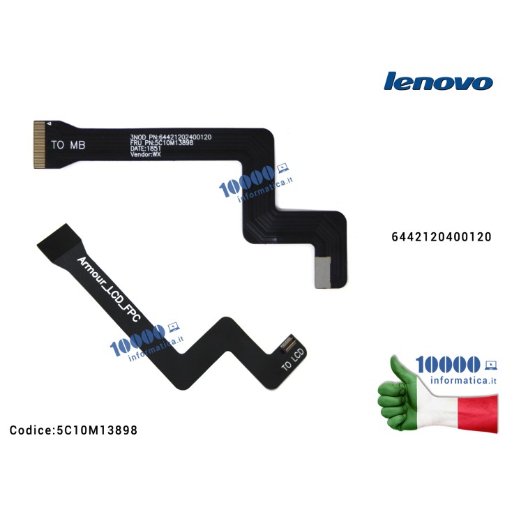 Cavo Flat LCD LENOVO MIIX 510 525-12 MIIX 510-12ISK 520-12IKB  LCD LVDS Cable 3N 80U1 6442120400120 5C10M13898