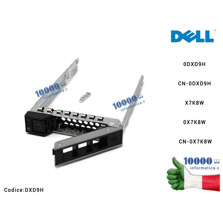 Caddy Tray Hard Disk Drive per DELL PowerEdge Server [2,5"] R440 R540 R640 R740 R740xd R940 T440 T640 SFF 2.5" Hot Swap SAS SATA
