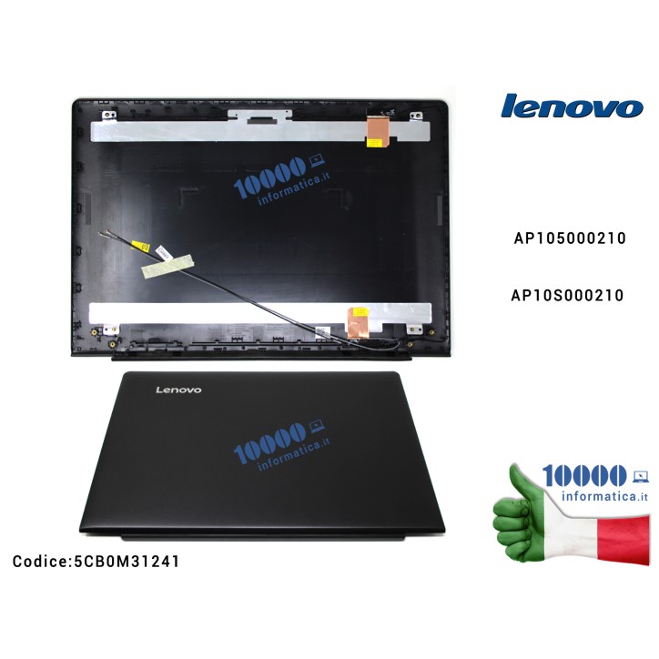 Cover LCD LENOVO IdeaPad 510-15 [NERO] 510-15IKB (L80SV) Antenna + AP105000210 AP10S000210 DC33001EZ00 DC33001EZ10