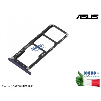 Carrello SIM Tray SD Card ASUS ZenFone 4 Max ZC520KL (X00HD) [Nero] 13AX00H1P01011 2 SIM Card Tray + Micro SD Card