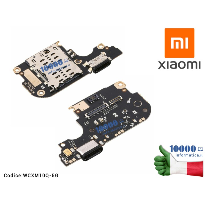Scheda Board Connettore Ricarica XIAOMI Mi 10 Lite 5G Charging Port Board WCXM10Q-5G CTK2012C