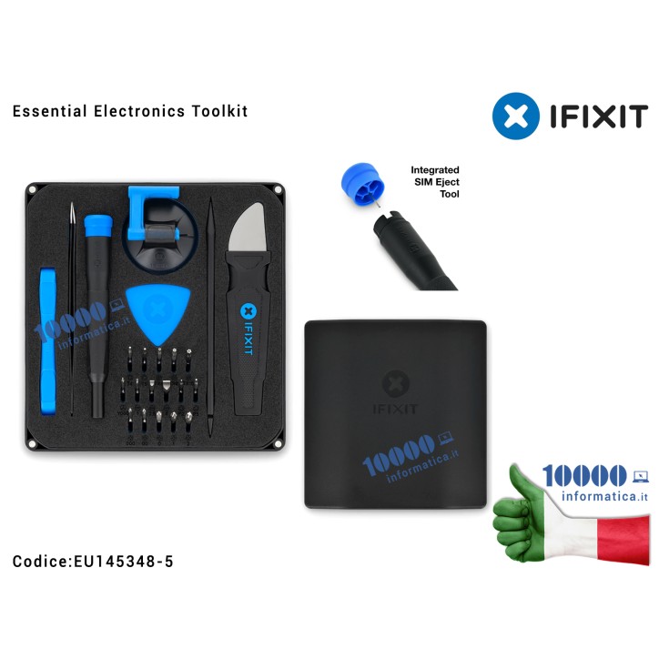 iFixit Essential Electronics Toolkit - Starter set di riparazione 16 punte di precisione (4 mm) cacciavite e strumenti di apertu