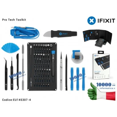 iFixit Pro Tech Toolkit - Starter set di riparazione 64 punte di precisione (4 mm) cacciavite e strumenti di apertura per smartphone