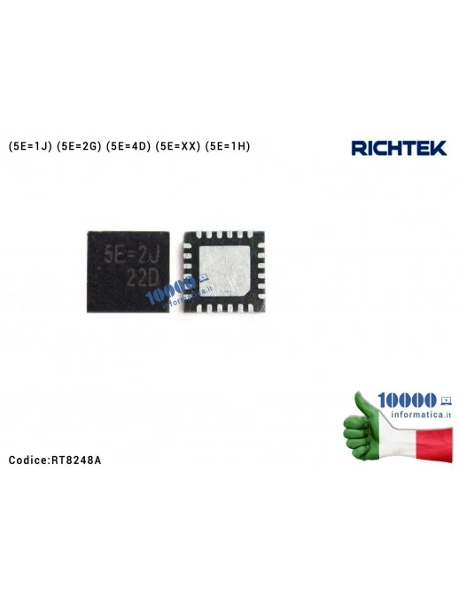 RT8248A IC Chip RICHTEK Mosfet RT8248AGQW RT8248A RT8248 (5E-1J) (5E-2G) (5E-4D) (5E-XX) (5E-1H) QFN-20 Complete DDR Memory P...