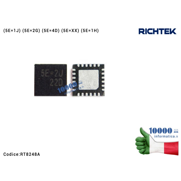 IC Chip RICHTEK Mosfet RT8248AGQW RT8248A RT8248 (5E=1J) (5E=2G) (5E=4D) (5E=XX) (5E=1H) QFN-20 Complete DDR Memory Power Supply Controller Chip ICs