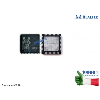 ALC259 IC Chip REALTEK ALC259 HD Audio Controller Chip 259 QFN-48 ALC-259 ALC259-CG ALC259-VB5-GR ALC259-GR ALC 259 ALCZ59 AL...