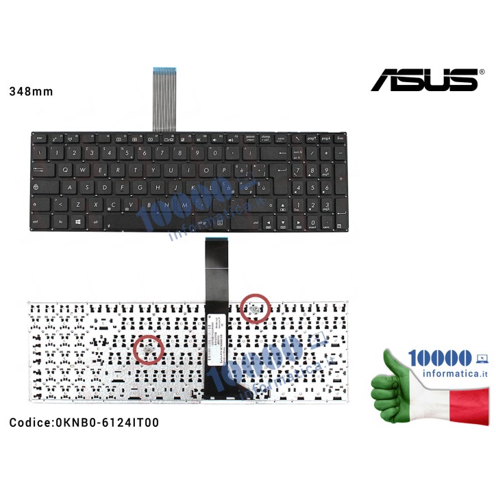 Tastiera Italiana ASUS X501 X501A X501U F501 F501A F501U (NO FRAME) (FLAT LUNGO) 0KNB0-6101IT00 0KNB0-6122IT0Q 0KNB0-6124IT00 9Z