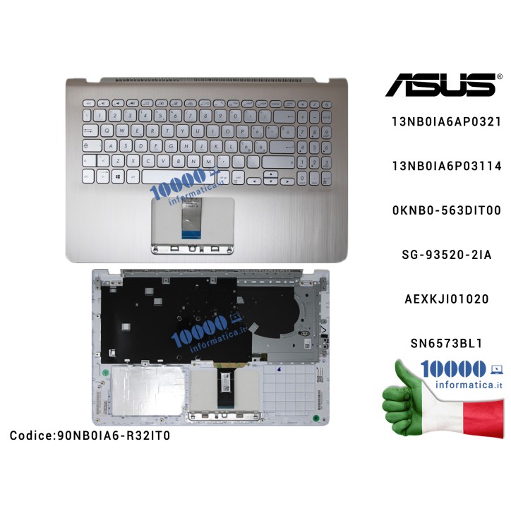 Tastiera Italiana Retroilluminata Completa di Top Case Superiore ASUS X530 S530 [Icicle Gold - ORO] VivoBook S15 X530U X530UN S5