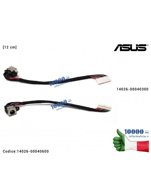 14026-00040600 Connettore DC Power Jack ASUS VivoBook Pro N552 N552V N552VX N552VW [12 cm] 14026-00040300