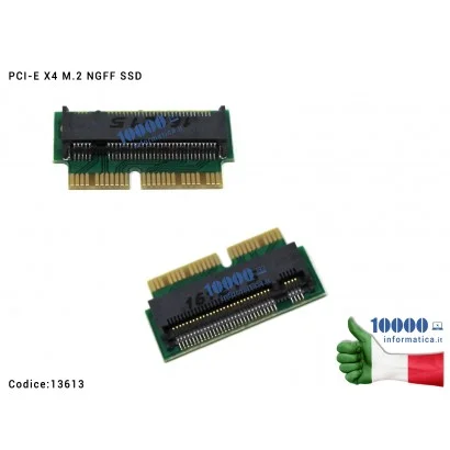 13613 Adattatore PCI-E X4 M.2 NGFF SSD APPLE MacBook Air Pro A1465 A1466 A1502 A1398 (2013-2015) M2 Key Adapter Caddy Board N...