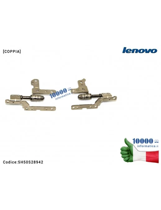 5H50S28942 Cerniere Hinges LENOVO IdeaPad 5-15IIL05 (81YK) 5-15ITL05 (82FG) 5-15ARE05 (81YQ) 5-15ALC05 [COPPIA] 5H50S28942 Ce...