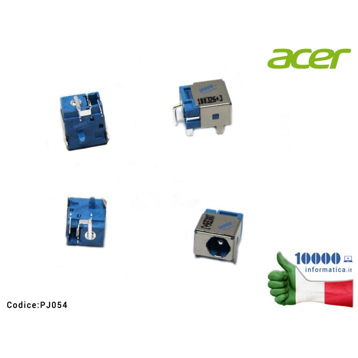 Connettore DC Power Jack PJ054 ACER Aspire 2480 3690 5050 5541 4935 4935G TravelMate 2480 3270 Aspire One A150 D150 ZG5