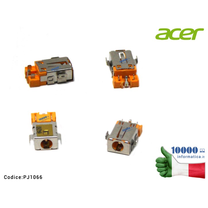 Connettore DC Power Jack PJ1066 ACER Aspire 3 A315-55 A315-23 A315-23G A315-31 A315-32 A315-55G A315-55KG A515-54 A515-54G A515-55 TravelMate Spin B118-M