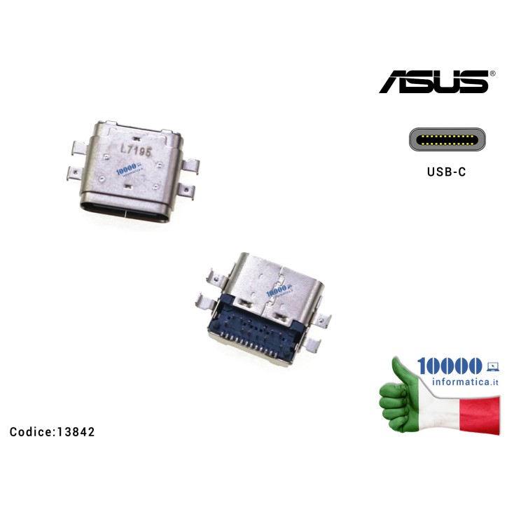 Connettore di Alimentazione USB C Tipo C (12 PIN) ASUS ZenPad 10 Z301 Z301M P028 P00C Z301ML Z301MFL P00L Z580 Z580CA