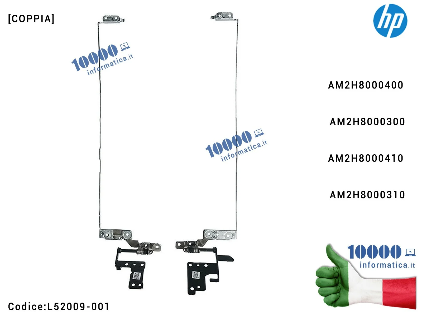 L52009-001 Cerniere Hinges Sx e Dx HP 250 G8 HP 255 G8 L52009-001 Coppia CERNIERE ORIGINALI HP L52009-001 15-DW 15-GW 15S-DR ... L52009-001 Cerniere Hinges Sx e Dx HP 250 G8 HP 255 G8 L52009-001 Coppia CERNIERE ORIGINALI HP L52009-001 15-DW 15-GW 15S-DR ...