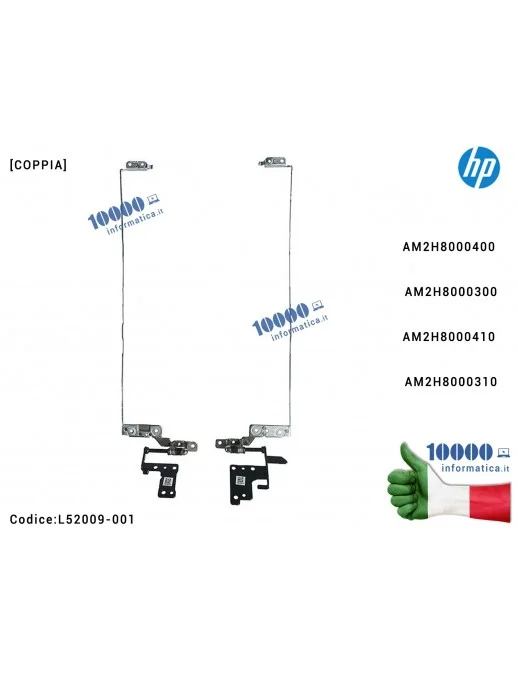 L52009-001 Cerniere Hinges Sx e Dx HP 250 G8 HP 255 G8 L52009-001 Coppia CERNIERE ORIGINALI HP L52009-001 15-DW 15-GW 15S-DR ...