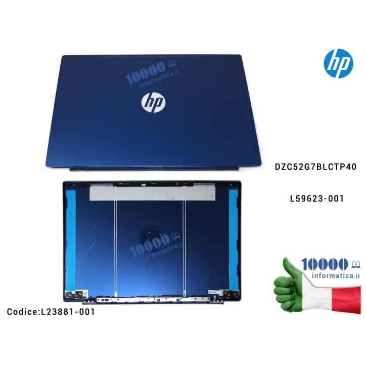 Cover LCD [Sapphire Blue] HP Pavilion 15-CS 15-CW TPN-Q210 TPN-Q208 15T-CS 15Z-CW (BLU) L23881-001 DZC52G7BLCTP40 L59623-001