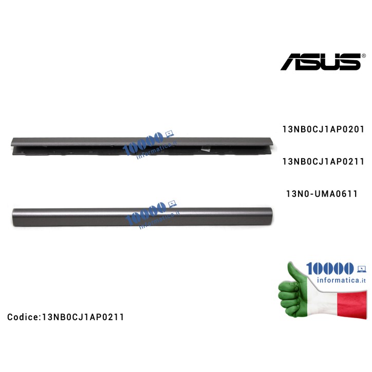 Copri Cerniere Coperchio [Quartz Grey] ASUS ZenBook UX310UA UX310UF UX310UQ UX410UA UX410UF UX410UQ 13N0-UMA0611 13NB0CJ1AP0201 