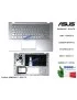 90NB0KP1-R32IT2 Tastiera Italiana Completa di Top Case Superiore ASUS VivoBook 14 X412 F412 S412 (Transparent Silver) X412D X...