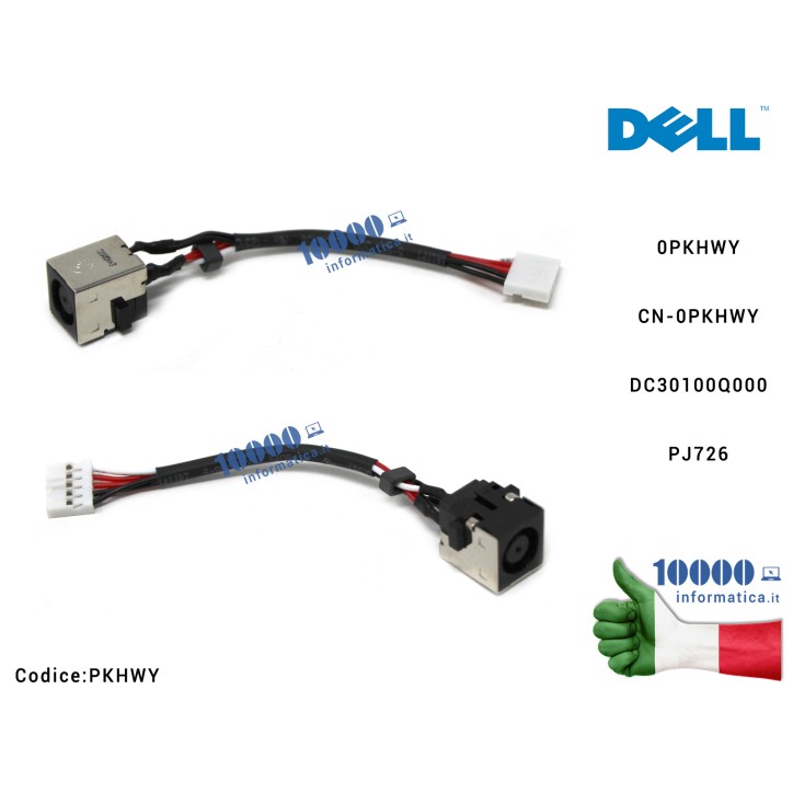 Connettore DC Power Jack PJ726 DELL Latitude E6230 E5550 E7440 E7450 PKHWY CN-0PKHWY 0PKHWY DC30100Q000