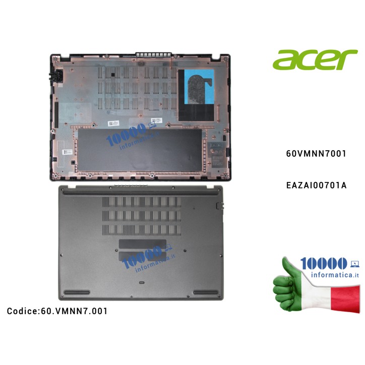 Bottom Case Scocca Inferiore ACER TravelMate TMP215-52 TMP215-52G P215-52 P215-52G 60VMNN7001 60.VMNN7.001 EAZAI00701A
