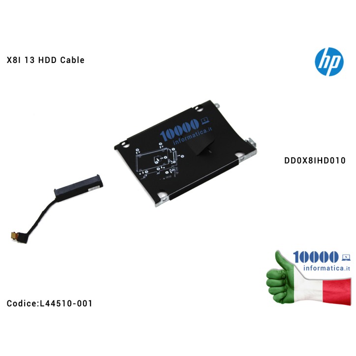 KIT Supporto Caddy + Cavo Connettore HDD Hard Disk HP ProBook 440 G6 430 G6 Hard drive bracket + Hard drive cable DD0X8IHD010 L4