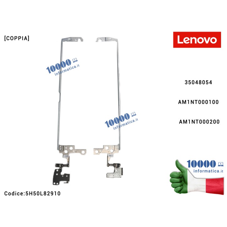 Cerniere Hinges LENOVO IdeaPad 110-14ISK (80UC) 110-14IBR (80T6) 110-14AST (80TQ) [COPPIA] AM11T000310 AM11T000410 5H50L82860 FRU5H50L82860