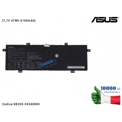 Batteria C21N1833 ASUS VivoBook S14 S431 S431F S431FA X431 X431F X431FA X431FL [7,7V 47Wh...