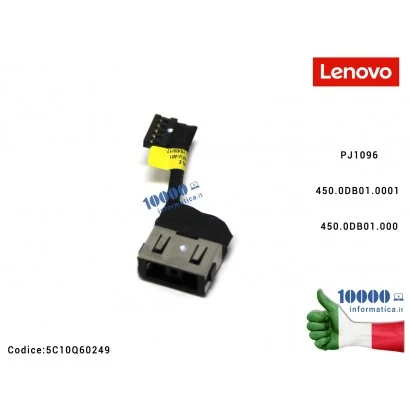 Connettore DC Power Jack PJ1096 LENOVO IdeaPad V330-15IKB (81AX) V130-15IKB (81HN) V330-15 V330-15ISK V330-15IGM 450.0DB01.0001 450.0DB01.000 5C10Q60249