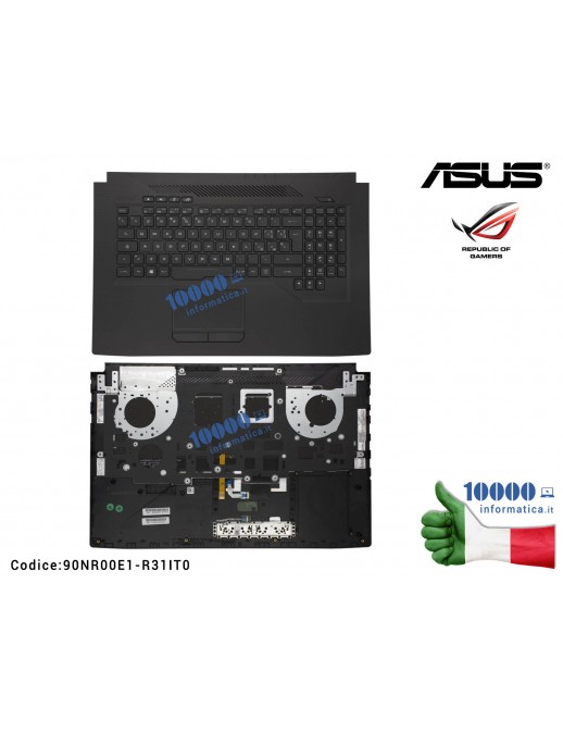Tastiera Italiana Retroilluminata (RGB) Completa di Top Case Superiore ASUS Rog Strix Scar Edition GL703GM GL703GS + TouchPad incluso 90NR00E1-R31IT0