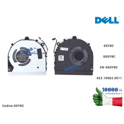 Ventola di Raffreddamento Fan CPU DELL Inspiron 13 7386 2-in-1 G0Y8C CN-0G0Y8C 0G0Y8C 023.100D2.0011 023.100D2.0011.A01