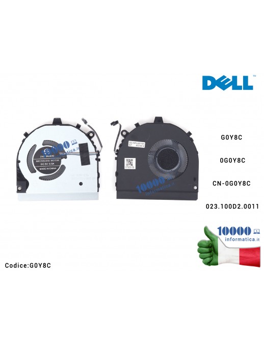 G0Y8C Ventola di Raffreddamento Fan CPU DELL Inspiron 13 7386 2-in-1 G0Y8C CN-0G0Y8C 0G0Y8C 023.100D2.0011 023.100D2.0011.A01