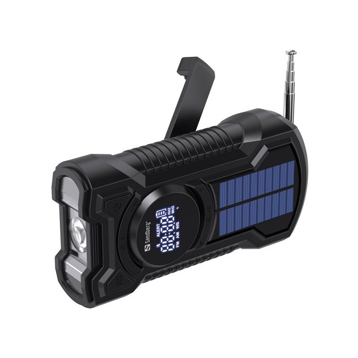 421-03 Radio Sandberg Survivor Radio All-in-1 Torcia Powerbank 5000 mAh Radio FM+AM Radio Portatile AM/FM con pannello solare in
