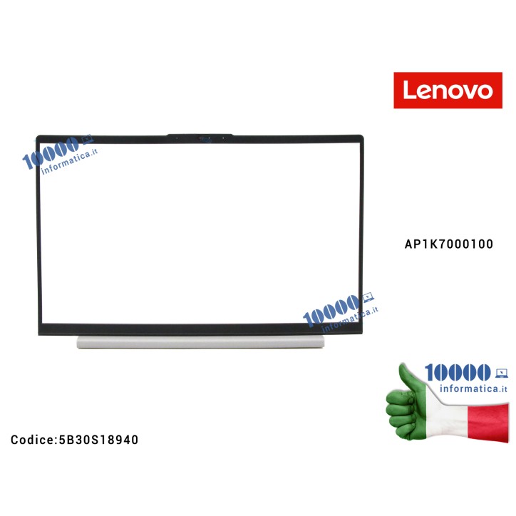 Bezel Cornice LCD Lenovo ideapad 5-15IIL05 81YK 5-15ARE05 81YQ 5B30S18940 Cornice Bezel LCD LENOVO IdeaPad 5-15IIL05 (81YK) 5-15