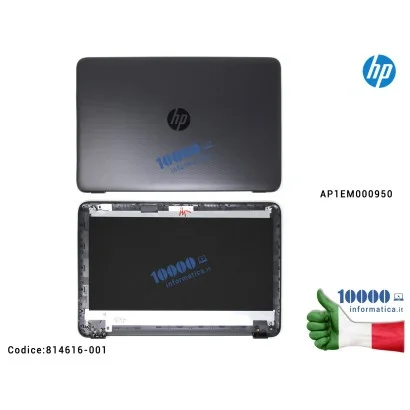 Cerniere L & R HP-Compaq 15-R137NL Laptop LCD COVER POSTERIORE COPERCHIO NERO 