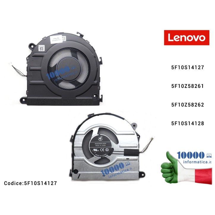 Ventola Fan LENOVO ThinkBook 14 G6 IRL (21KG) (21NQ) G6 ABP (21KJ) K14 G2 IRU (21G0) (21G1) 5F10S14127 5F10Z58261 5F10Z58262 5F10S14128