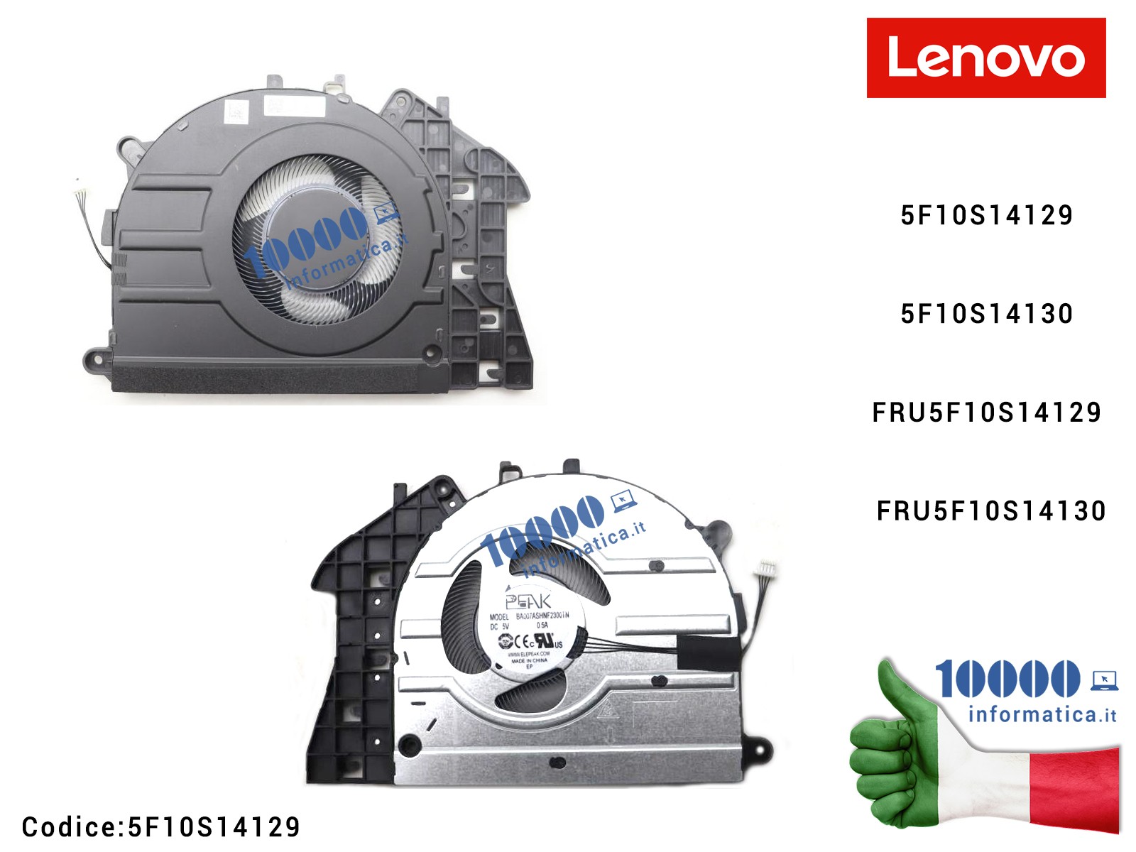5F10S14129 Ventola Fan CPU LENOVO ThinkBook 16 G6 ABP (21KK) 5F10S14129 5F10S14130 FRU5F10S14129 FRU5F10S14130 5F10S14129 Ventola Fan CPU LENOVO ThinkBook 16 G6 ABP (21KK) 5F10S14129 5F10S14130 FRU5F10S14129 FRU5F10S14130