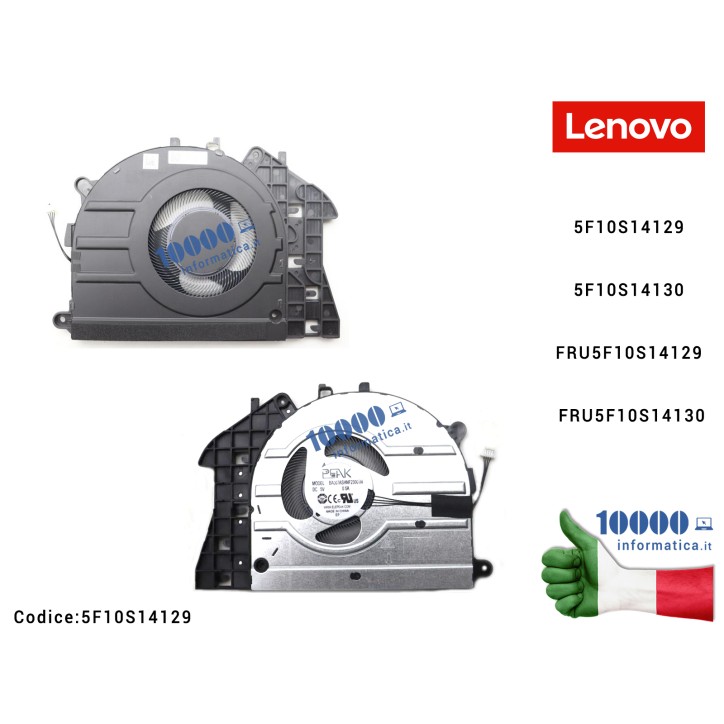 Ventola Fan CPU LENOVO ThinkBook 16 G6 ABP (21KK) 5F10S14129 5F10S14130 FRU5F10S14129 FRU5F10S14130