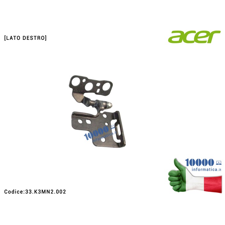 Cerniera [DX] Hinge ACER Aspire A515-57 A515-57G A515-57T S50-54  [LATO DESTRO] 33.K3MN2.002